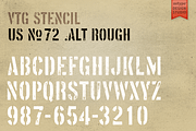 Vtg Stencil US No. 72 - Alt Rough, a Font by astype fonts (Thumbnail 1 of 4)