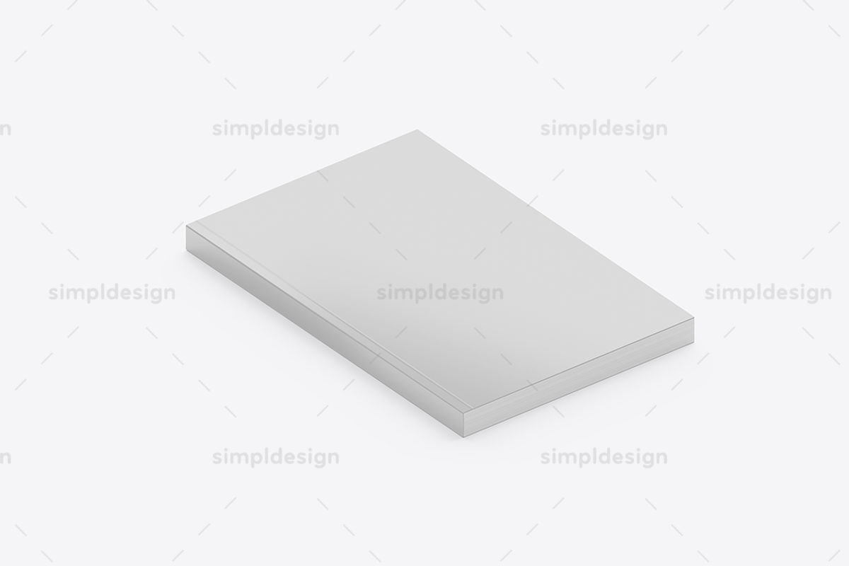 Half Letter Soft Cover Book Mockup, a Books & Magazine Mockup by SimplDesign (Photo 4 of 13)
