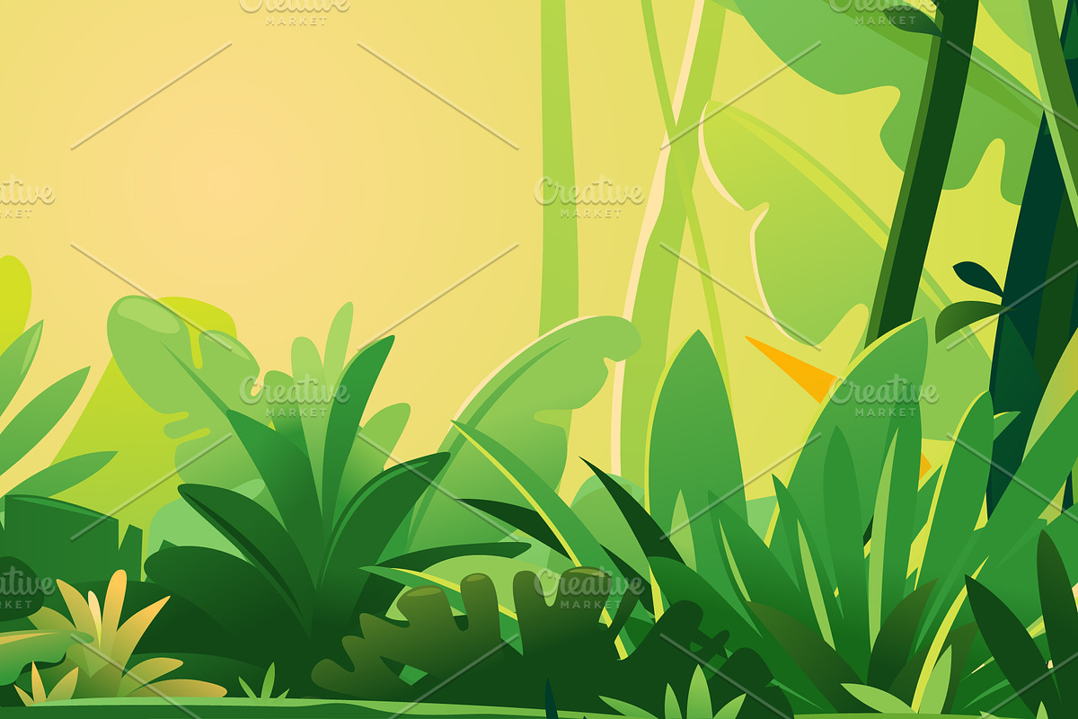 Jungle plants topical forest, an Illustration by Oceloti (Photo 2 of 2)