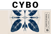 Cybo Collection · Cyanotype Botanics, a Texture Illustration by milatovar (Thumbnail 1 of 19)