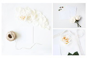 White Rose Stationery Mockup Bundle, a Print Template by daintydarling (Thumbnail 3 of 3)