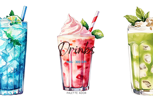 Watercolor Drinks