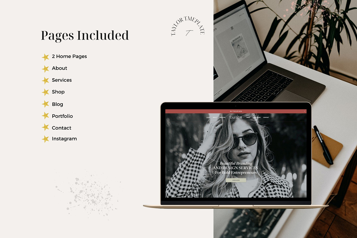 Squarespace 7.1 Template Taylor Ray, a Websites & App Template by thrivedigitally (Photo 4 of 10)