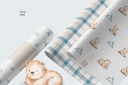 Winter seamless pattern bear, a Pattern Graphic by Pattern + watercolor (Thumbnail 4 of 6)