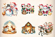 Christmas of Group Farm Animals Bund, an Illustration by CreationArt (Thumbnail 3 of 4)