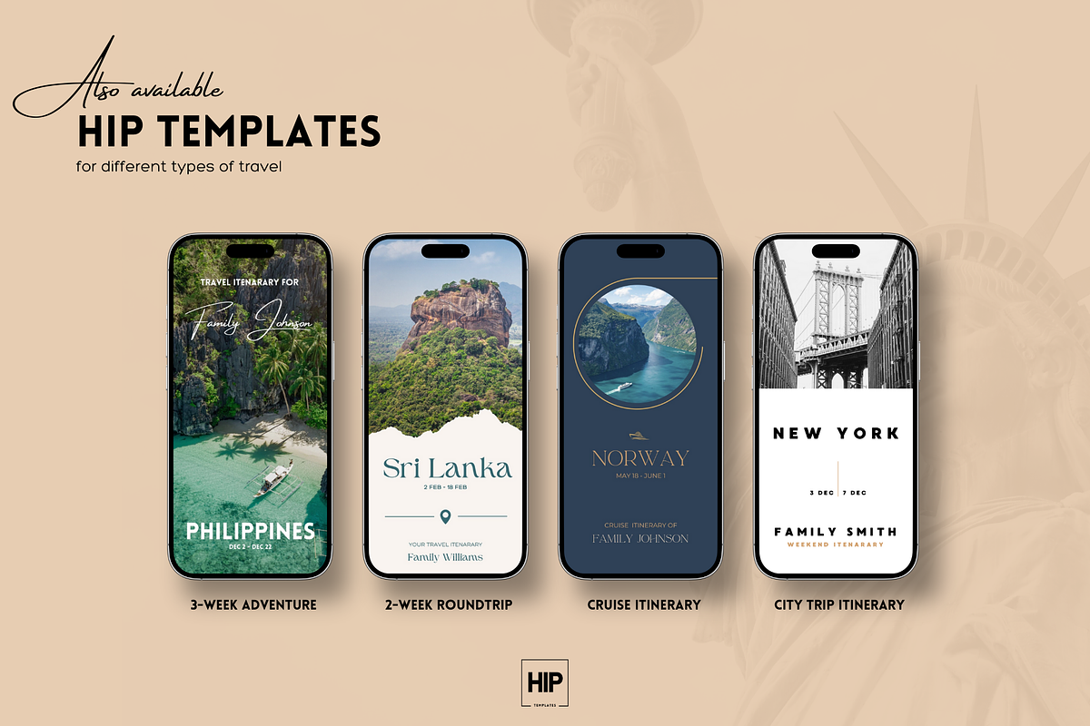 Editable Mobile City Trip Itinerary, a Templates & Theme by Hip Templates (Photo 10 of 11)