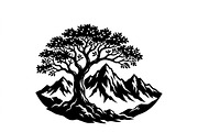 50 Sacred Mountain Tree Silhouette, an Empty State Illustration by Amazin_art (Thumbnail 17 of 37)
