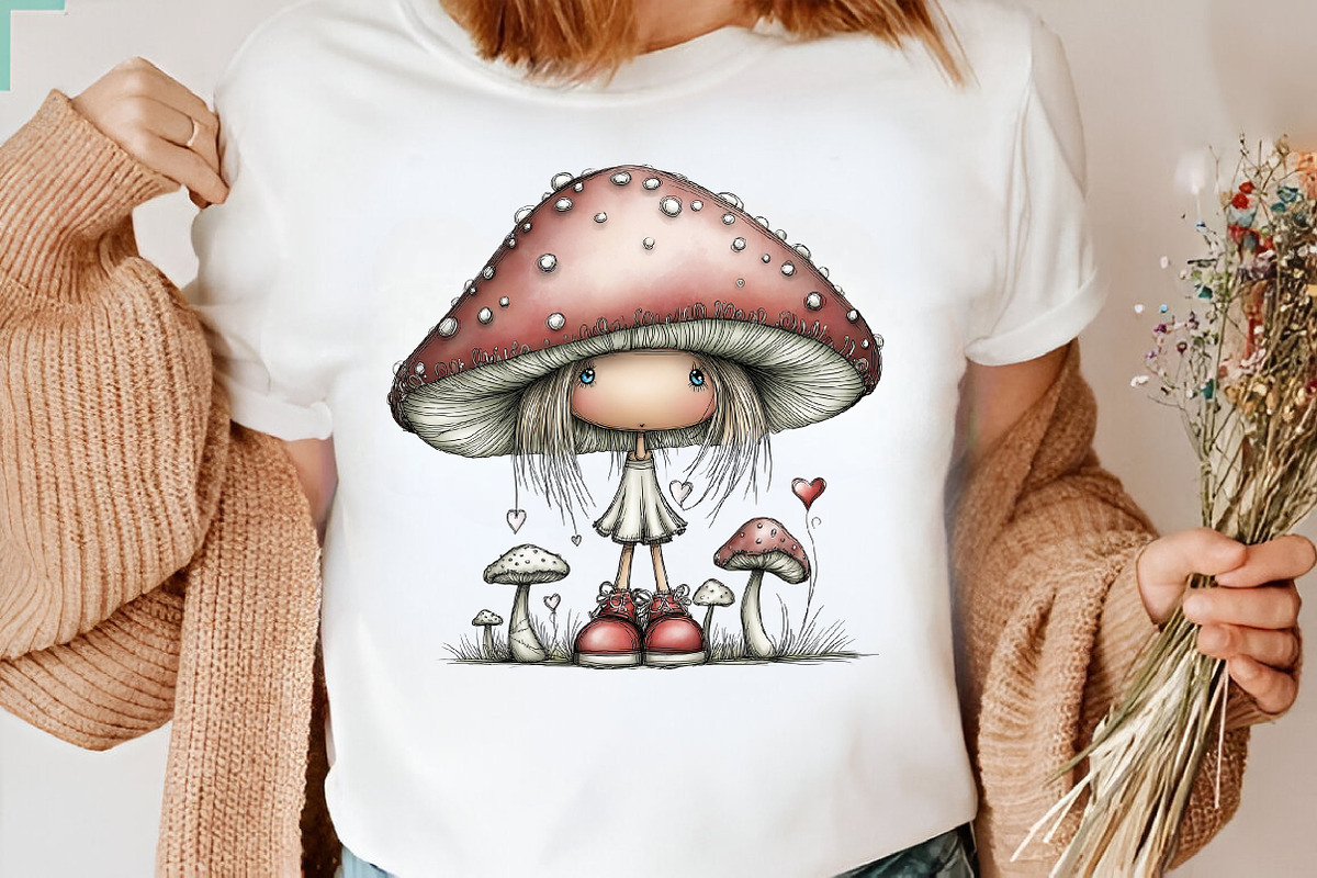 Whimsical Mushroom Clipart Bundle, a Seasonal Illustration by CreationArt (Photo 5 of 6)