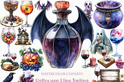 Watercolor Halloween Wine Tasting, an Illustration by Craft Nest (Thumbnail 1 of 6)