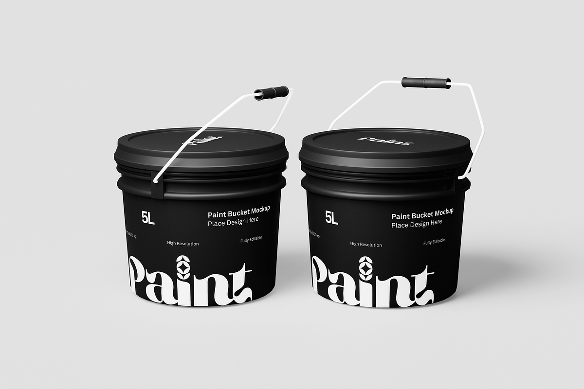 Paint Bucket Mockup, a Packaging Mockup by DSNA Mockup (Photo 4 of 5)
