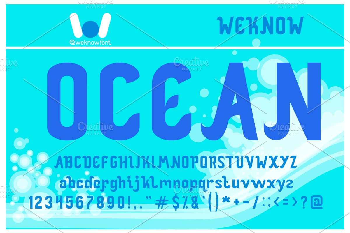 ocean, a Font by weknow (Photo 1 of 5)