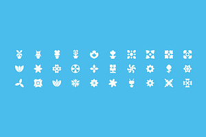 125 Flower Icon Set