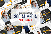 digital marketing social media post, a Social Media Template by graphicbundle (Thumbnail 1 of 3)