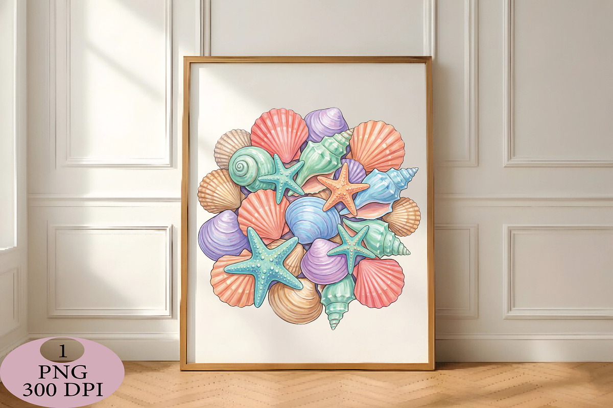 Pastel Seashell Collection PNG, an Illustration by Daily.Designs (Photo 5 of 5)