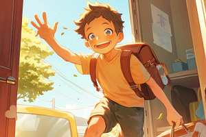a schoolboy goes to school, a Photo by Pictures for you!!!!!!!!!