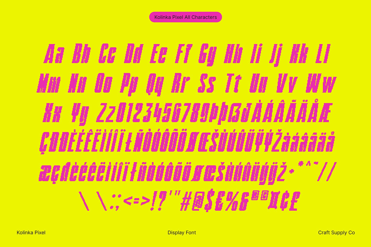Kolinka Pixel, a Sans Serif Font by Craft Supply Co. (Photo 8 of 8)