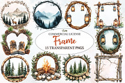 Adventure Camping Frame  PNG Bundle, an Illustration by Designworld (Thumbnail 1 of 5)