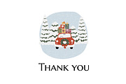 Christmas winter city clipart, a Person Illustration by LyubovZaytseva (Thumbnail 23 of 23)