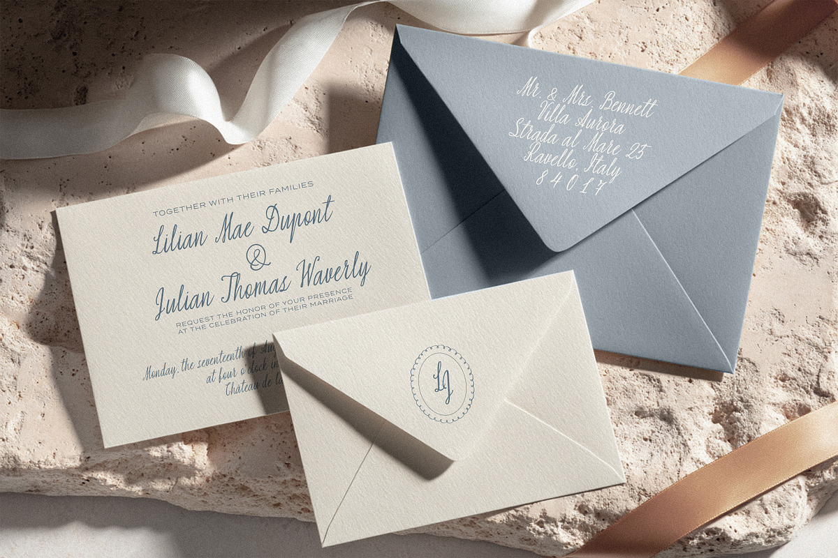 Rue Margot Elegant Wedding Script, a Script Font by AnMark (Photo 12 of 15)