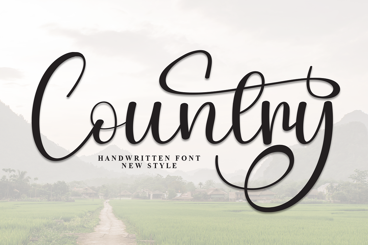 Country | Script Font, a Handwritten Font by Scratchones (Photo 1 of 9)