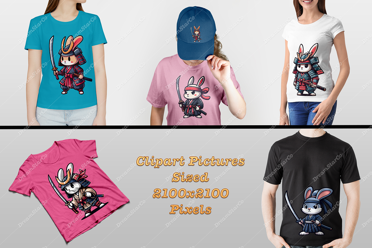 kawaii samurai rabbit, an Object Graphic by DreamerStarCo (Photo 5 of 5)