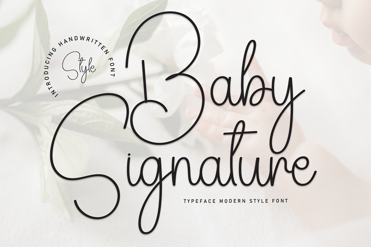 Baby Signature | Script Font, a Handwritten Font by Scratchones (Photo 1 of 8)