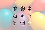 Easter Line Icons, an Outline Icon by Lyolya Profitrolya (Thumbnail 2 of 2)
