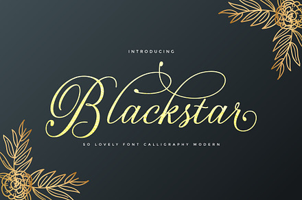 Blackstar | Modern Calligraphy, a Script Font by cooldesignlab