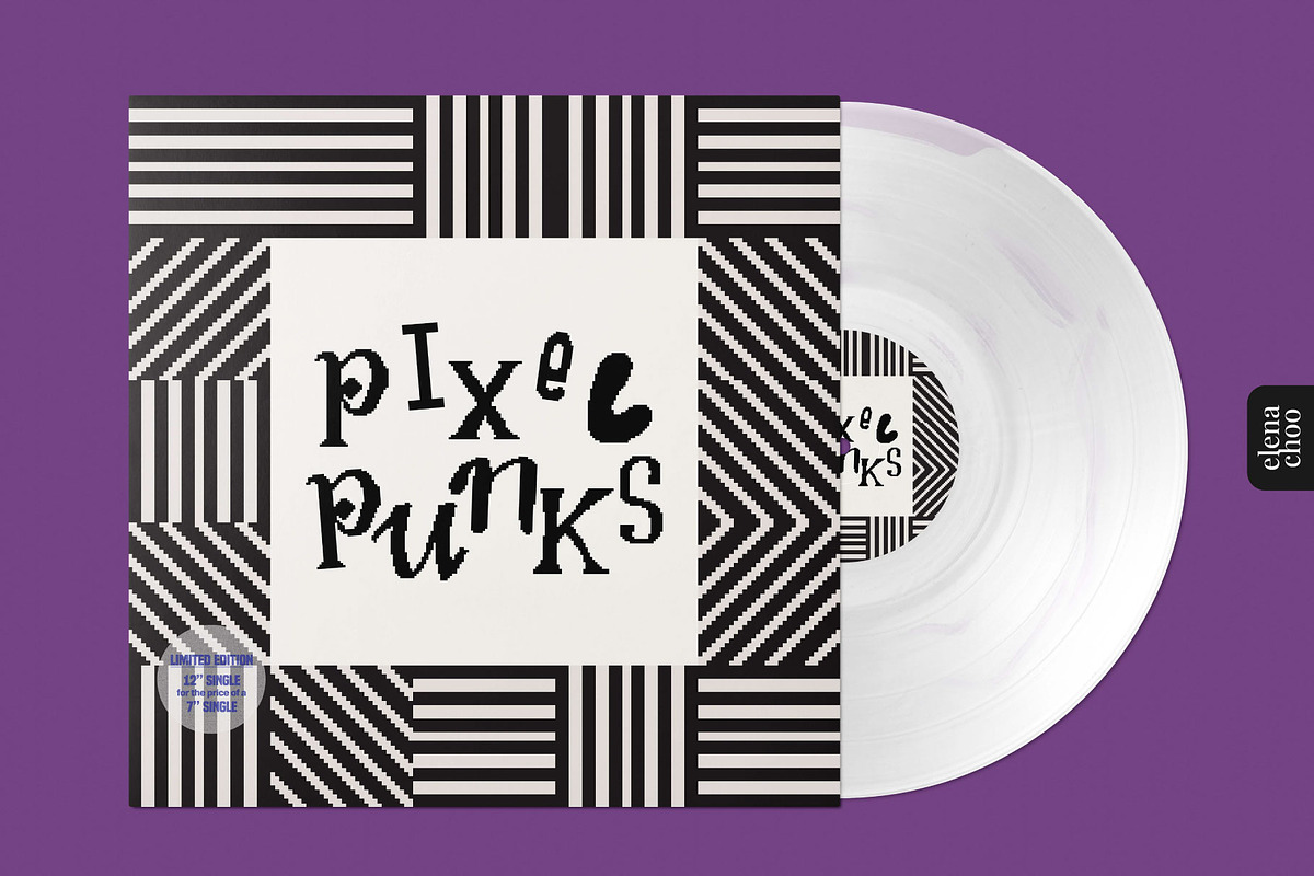 Chaos Blocks - playful pixel font, a Symbol Font by Elena Choo (Photo 11 of 12)
