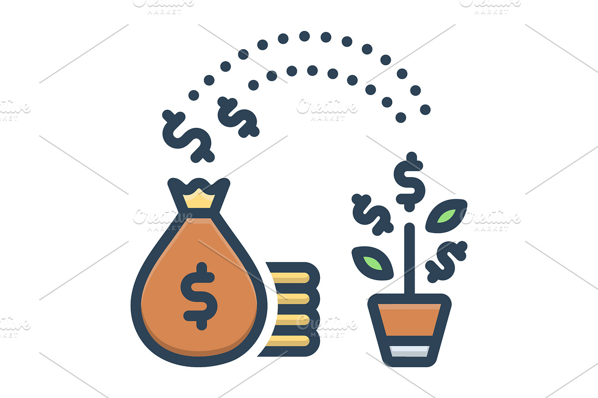 Income fund color icon, a Duotone Icon by Creative priyanka