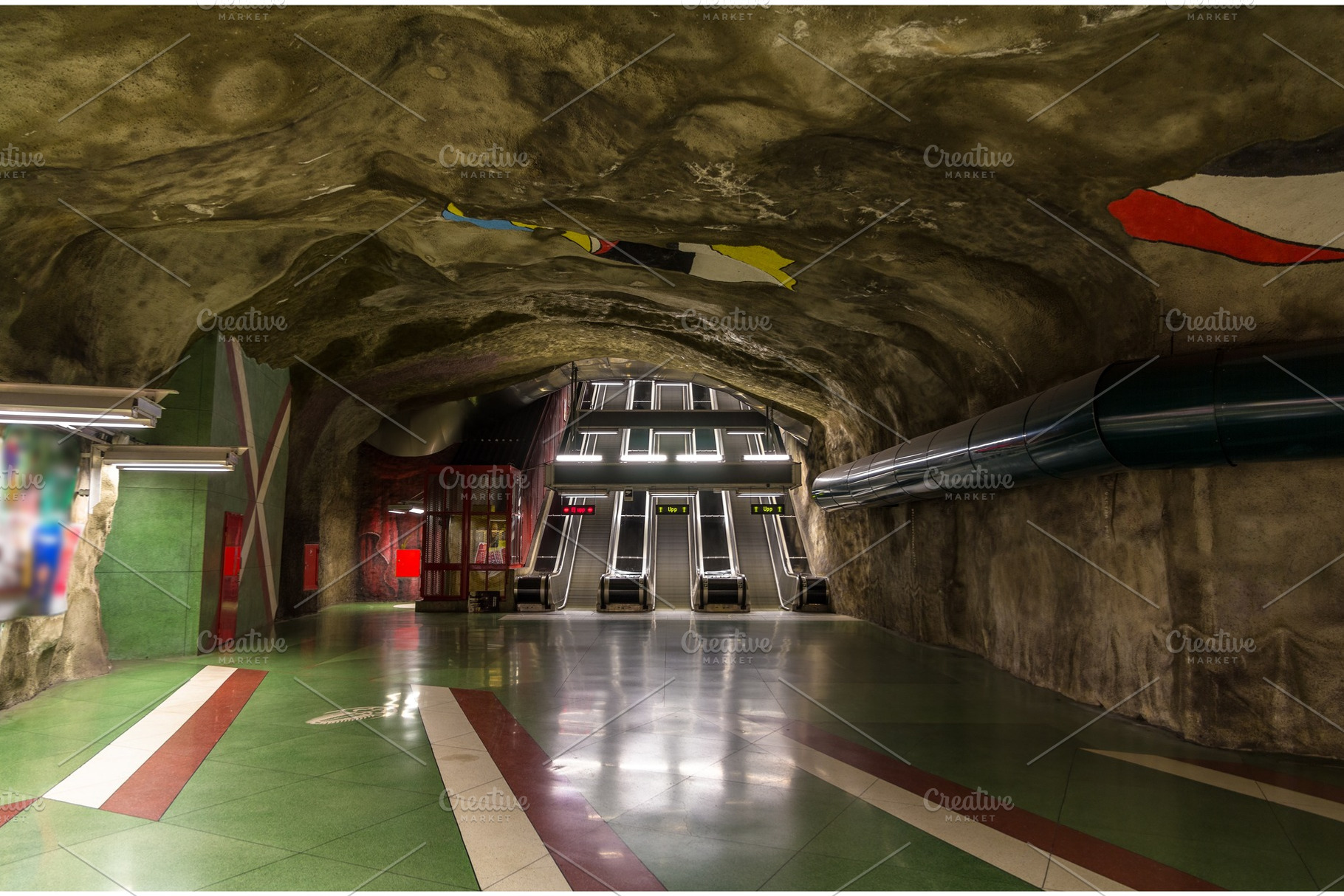 Exit from Kungstradgarden metro station of Stockholm, Sweden, a Transportation Photo by Leonid Andronov