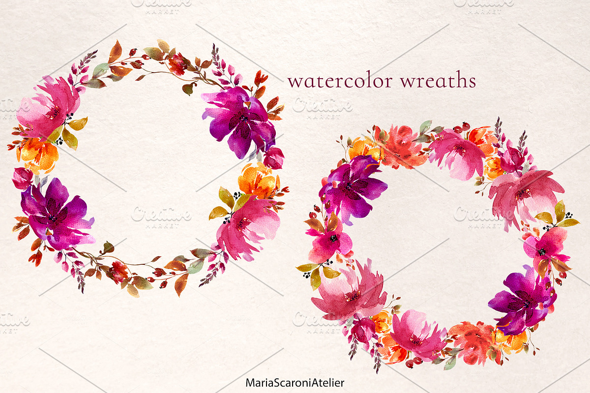 Bright Autumn Watercolor, an Illustration by MariaScaroniAtelier (Photo 4 of 7)