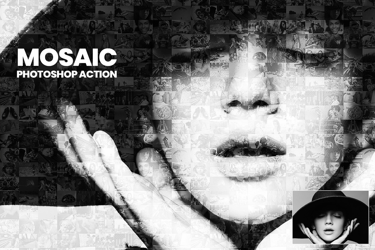 Mosaic Photo Photoshop Action, an Action Add-On by PSD Action (Photo 3 of 7)