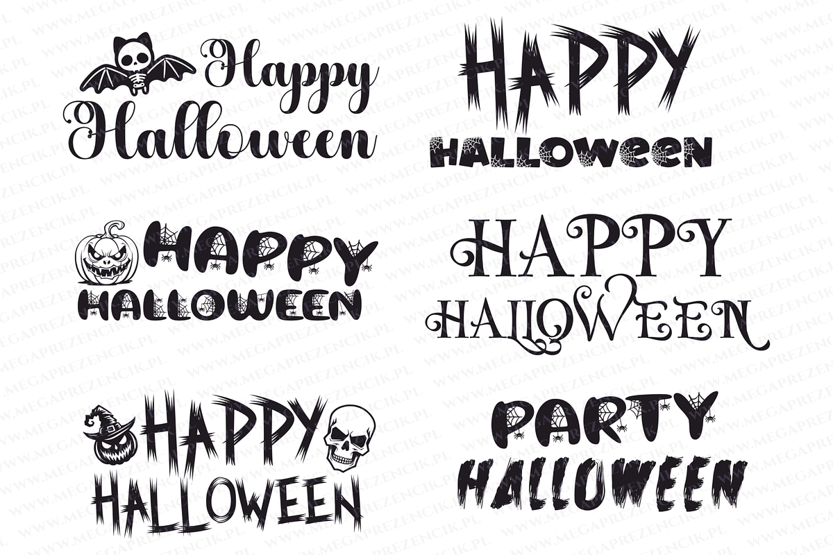 Happy Halloween svg lettering set, an Object Graphic by MegaPrezencik (Photo 3 of 6)