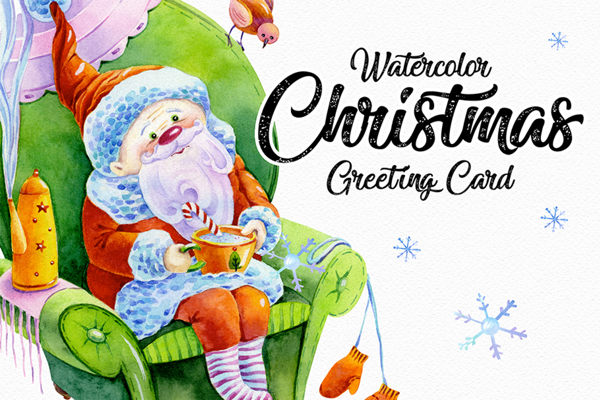 Christmas Greeting Card Template, a Card Template by ElephantArts (Photo 1 of 8)