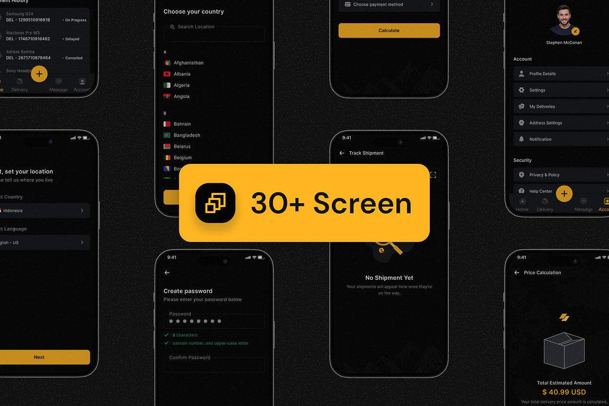 Godeliv - Delivery App UI Kit, an UI Kit Template by restiyathena (Photo 3 of 6)