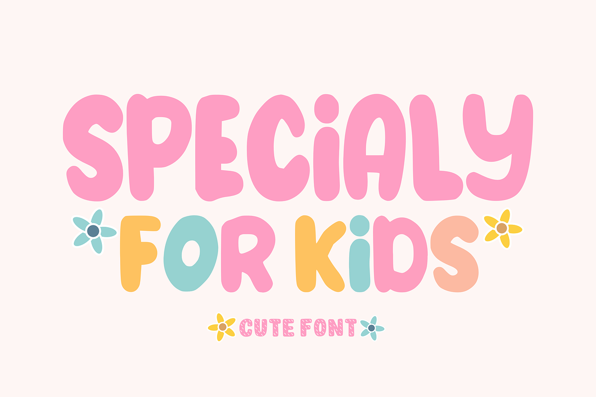 Happy Mama - Kids Font Types, a Font by KiddoGlyphs Studio (Photo 2 of 3)