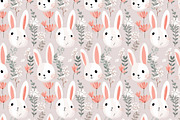 Cute rabbit pattern, a Pattern Graphic by AlexandraTret (Thumbnail 2 of 4)