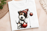 Whimsical Cute Christmas Dog Clipart, a Transportation Illustration by Digital Artistic99 (Thumbnail 4 of 5)