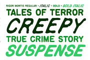 Rigor Mortis vintage comic font, a Sans Serif Font by Comicraft Fonts (Thumbnail 2 of 3)