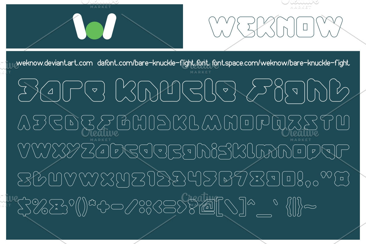 barknuckle fight font preview 6