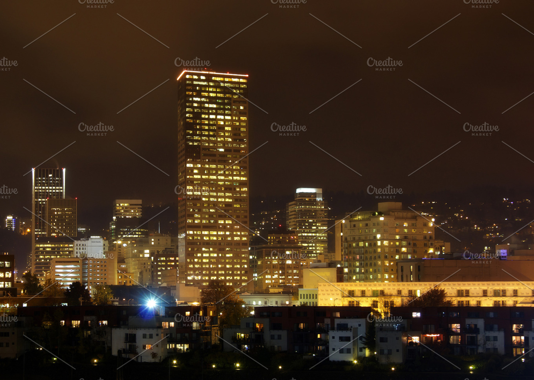 Portland City at Night