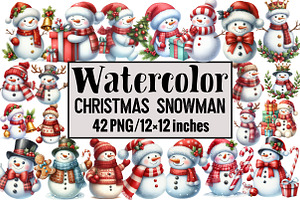 Christmas Snowman, an Illustration by Design Market