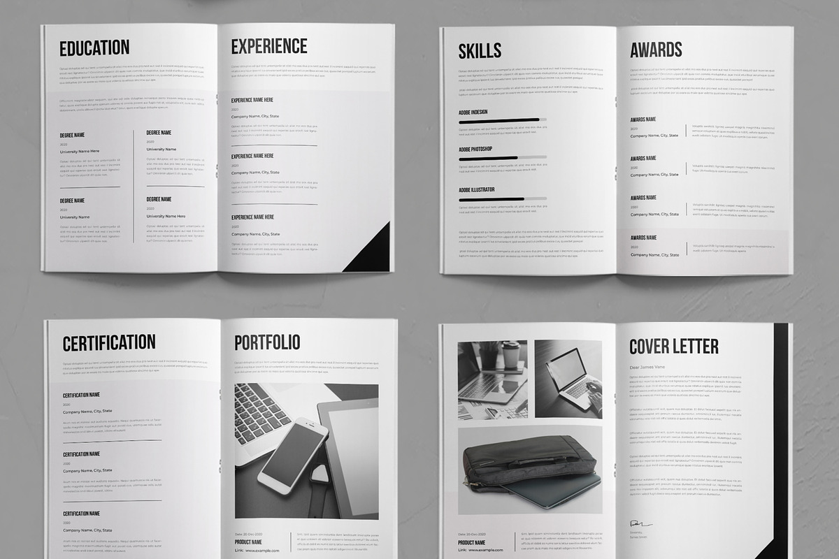 Resume Booklet Template, a Resume Template by ContestDesign (Photo 3 of 3)