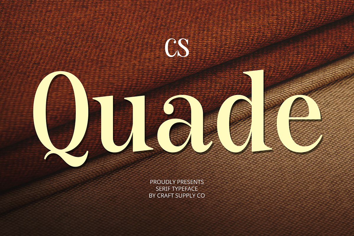 CS Quade – Elegant Font, a Serif Font by Craft Supply Co. (Photo 1 of 8)
