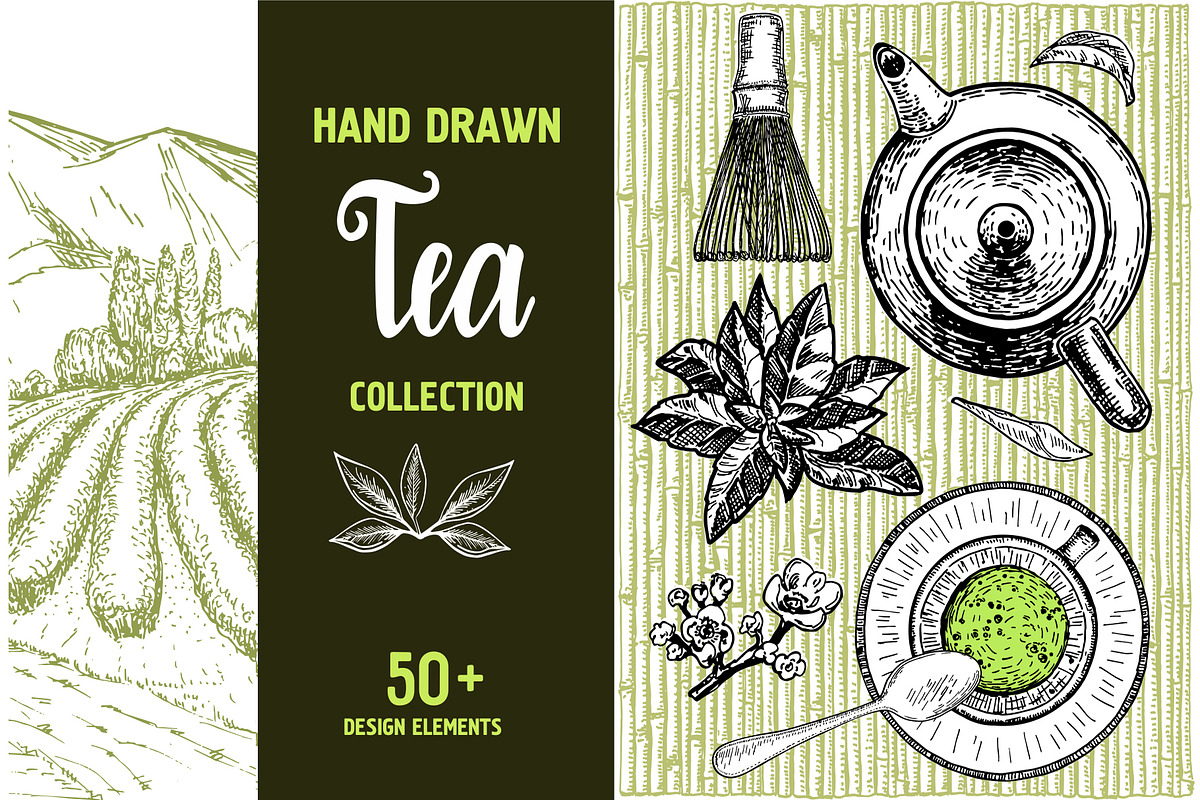 Tea Sketch Collection, an Object Graphic by Live line (Photo 1 of 10)