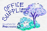 Office Supplies for Procreate, a Brush Add-On by UPROOT (Thumbnail 1 of 5)