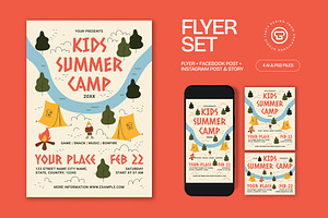 Kids Summer Camp Flyer, a Flyer Template by graphicook