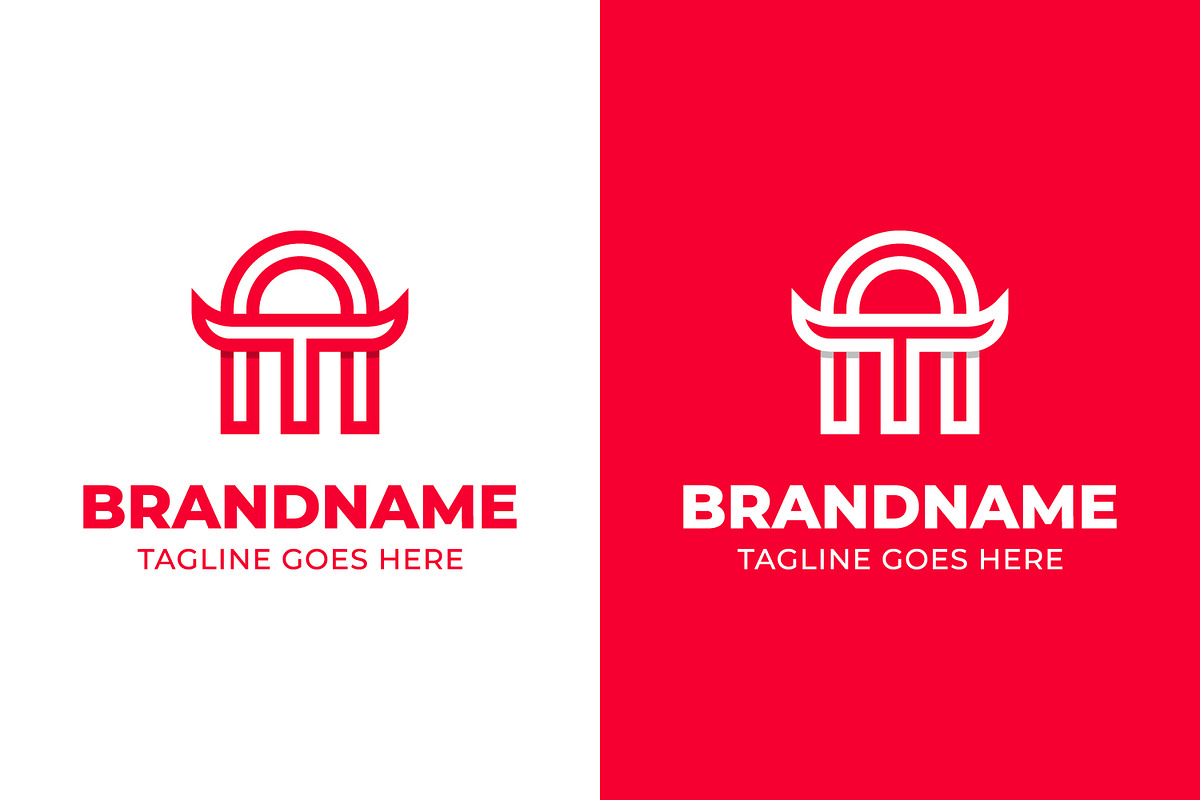 Letters AT or TA Bull Logo, a Branding & Logo Template by Pray Art Design Studio (Photo 1 of 2)