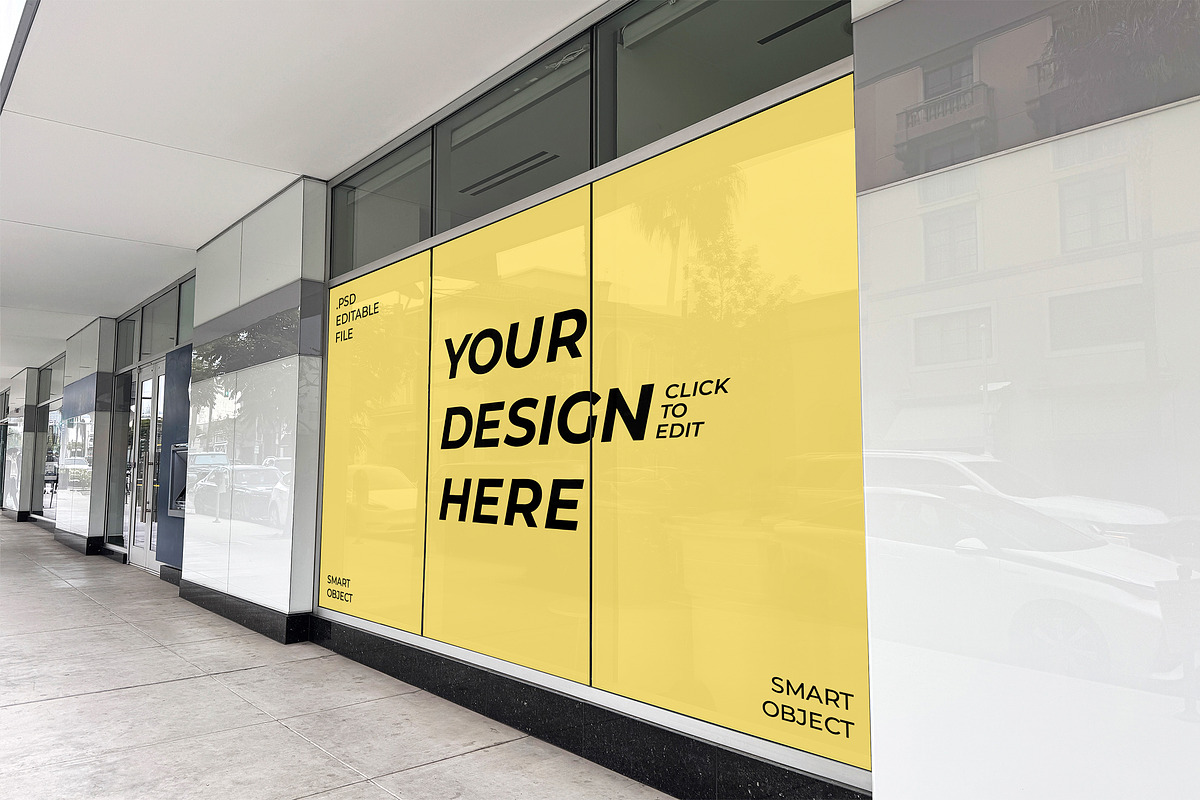 Window Billboard Mockup, an Advertising Mockup by Voar Mockups